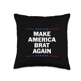 Make America Brat Again Throw Pillow