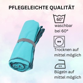 Moon - Strandtuch Mikrofaser Velour - in 100x200 cm - Serie Aida - türkis