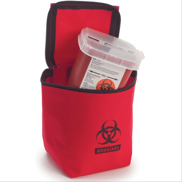 Hopkins Zippered Transport Pouch with Sharps Container