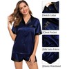SWOMOG Couples Pajama Set Women & Men Silk Satin Short