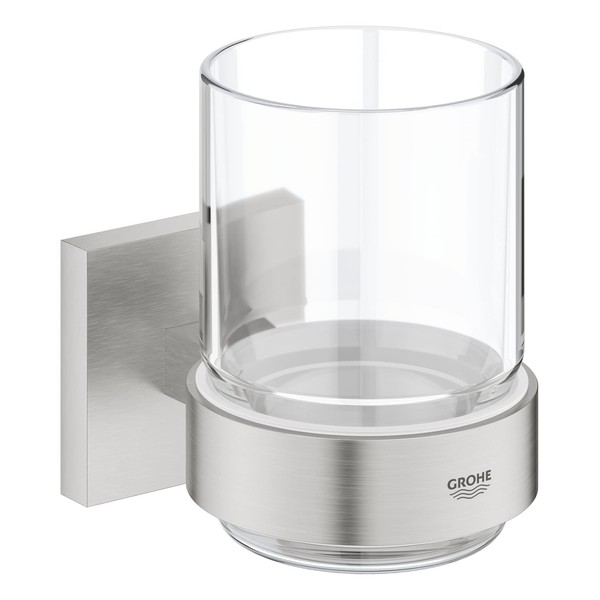 GROHE Start Cube 41097DC0 Glass with Holder Concealed Fixing Material Glass / Metal Super Steel