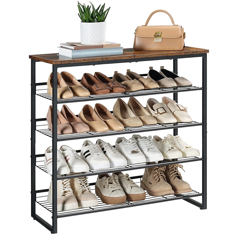 HOOBRO Shoe Rack, 5 Tier Shoe Organizer for Front Door