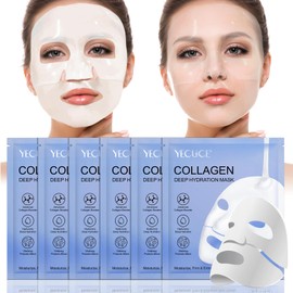 Collagen Face Mask, Deep Collagen Anti Wrinkle Lifting Mask Collagen Mask Overnight, 6 Pack