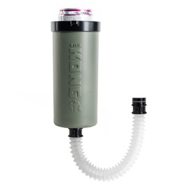 The Kong Skinny Can - Portable Coozie or Bottle Cooler/Cup With Detachable, Expandable, Hose To Funnel Your Drink (Green)