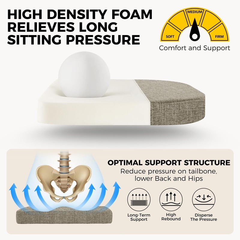 downluxe Indoor Chair Cushions for Dining Chairs, Soft and Comfortable