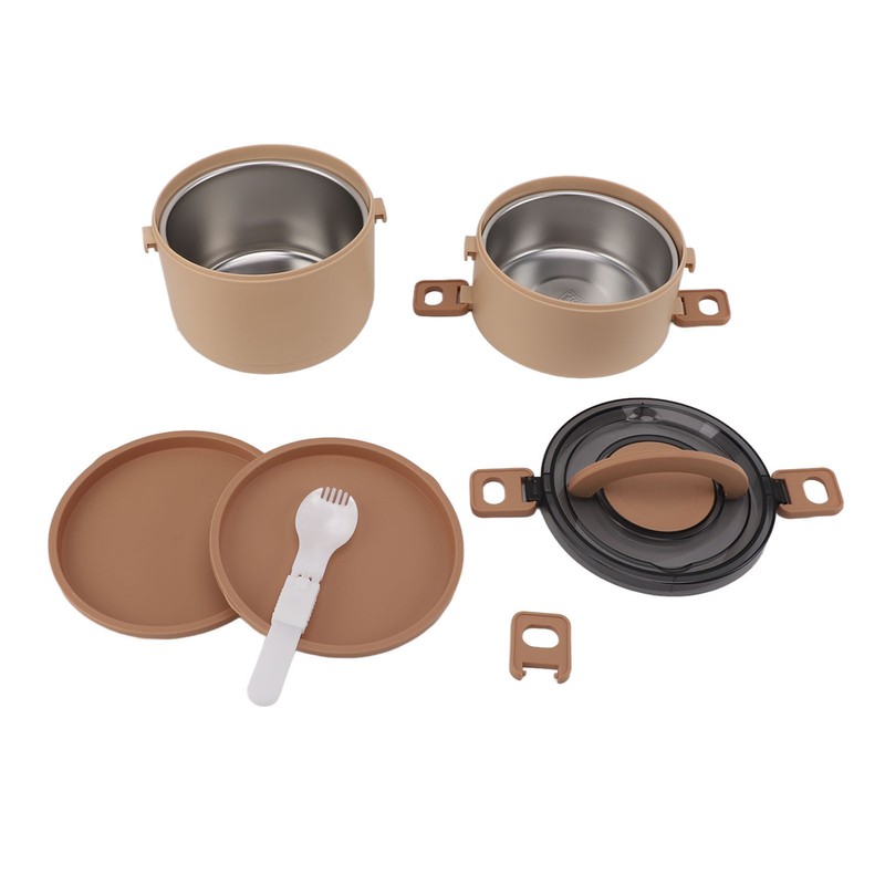 Stainless Steel Lunch Container Round Shape Lightweight Insulation Compact Lunch