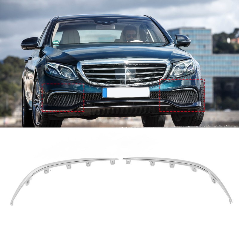 2Pcs Front Bumper Grille Trim 2138850174 Replacement for Benz E‑Class