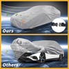 Partuto Waterproof All-Weather Universal Car Cover with Right Side Zipper