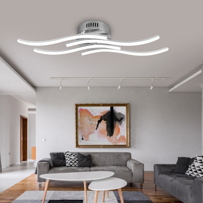LED Wavy Ceiling Light 140LED Modern Ceiling Lamp for Bedroom