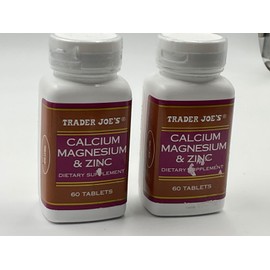 Trader Joe's 2 Pack Trader Joe's Vitamins Calcium, Magnesium & Zinc Immune Support Free Ship