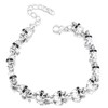 IXDEAXLY Punk Stainless Steel Skull Linked Chain Bracelet Skull Jewelry