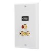 USB2.0 + 3 RCA Interfaces Multifunctional Wall Plate Panel for