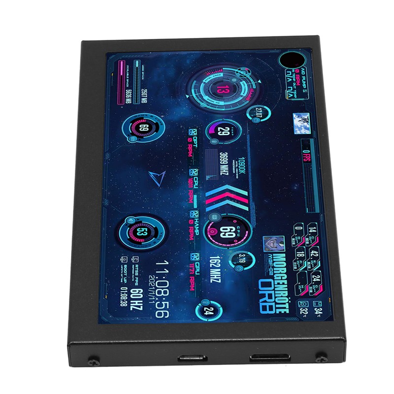 5 Inch Computer Temp Monitor HD Multimedia Interface PC Temperature