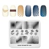Rolabling Nail Stamping Plate Fashion Geometry Dots Abstract Spots