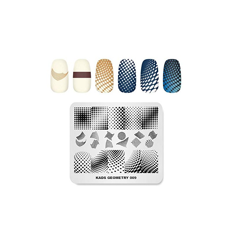 Rolabling Nail Stamping Plate Fashion Geometry Dots Abstract Spots