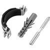 Pack of 12 Pipe Clamps 50 mm: 4 Screw Pipe
