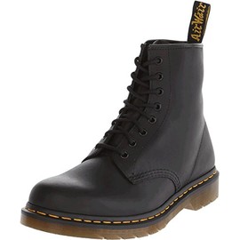 Dr. Martens Unisex 1460 Greasy Leather 8 Eye Boot, Black, 8 Women/7 Men