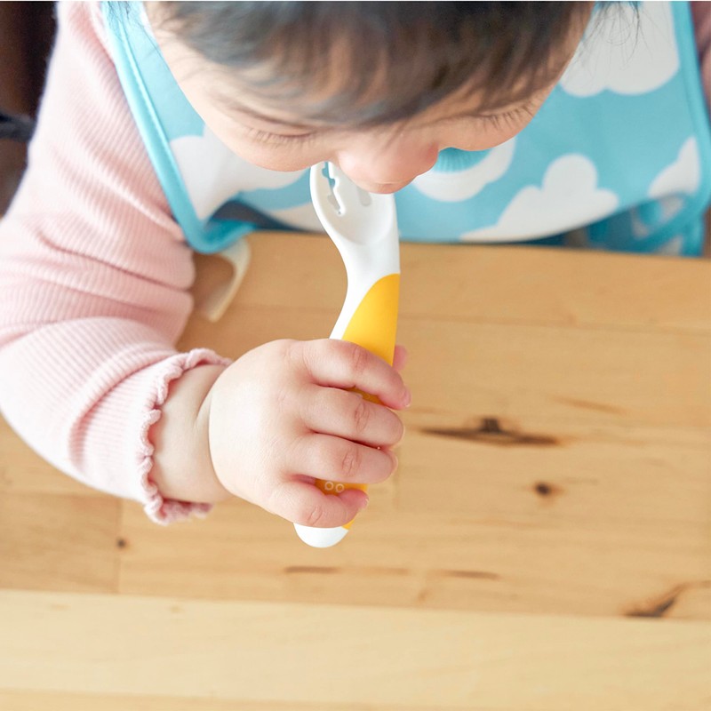 EDISONmama Fork & Spoon for Late Weaning Food, 9 Months