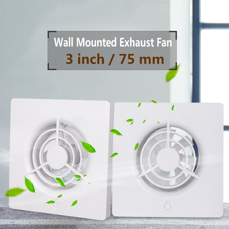 BRDUROBLA 3'' Exhaust Fan 4 W Ventilation Extractor with 11-Speed