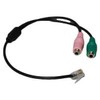 Headset Buddy PC Dual 3.5mm to RJ9/RJ10 Headset Phone Adapter