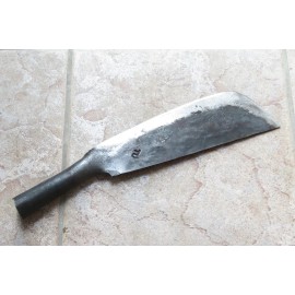 Crude - 8 Inch Steel Handle Curved Blade Chinese Cleaver, Light and Sharp !