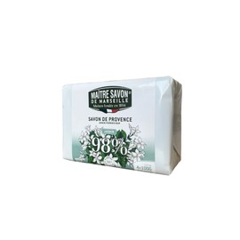 Maitre Savon de Marseille, Savon de Provence (Jasmine, Value 3.5 oz (100 g) x 4), Fragrance Soap, Guest Soap, Botanical Soap, Enjoy Scents, Made in France