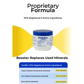 Pool RX 332001 PoolRX+ Booster Blue Swimming Pool Algaecide, Single Unit