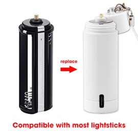 Mandu Deco Rechargeable Kpop Lightstick Battery for K-pop Concerts, Protective Cap with Keychain, Lasts 4 to 6 Hours, White
