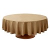 HSBWORG 84 Inch Christmas Decorations Brown Round Tablecloth Disposable PE