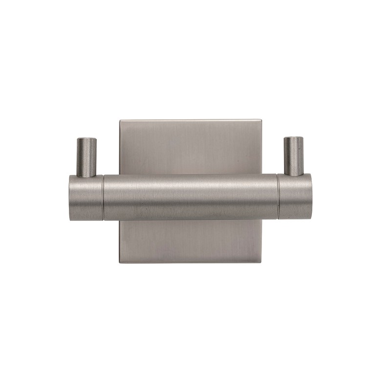 Chiswick Flexi Fix Double Wall Mounted Coat Hook, Brushed Nickel