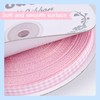 VGOODALL Pink Gingham Ribbon, 50Yd Buffalo Checker Ribbons Crafts Ribbon