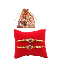 Rakhi, Bracelet Beautiful Multicolor stone, Raksha Bandhan Rakhi Gift, Wrist bands for loving Sibling/ Brother Sister & Father., Length 3 x Width 0.3 x Height 0.3, Beads, Stone, Thread , Metal