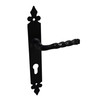 Lys Door Handle Black with Raised Edge