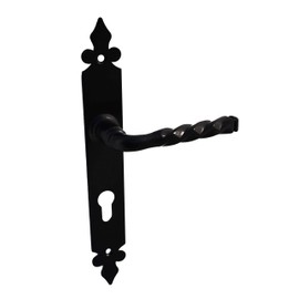 Lys Door Handle Black with Raised Edge