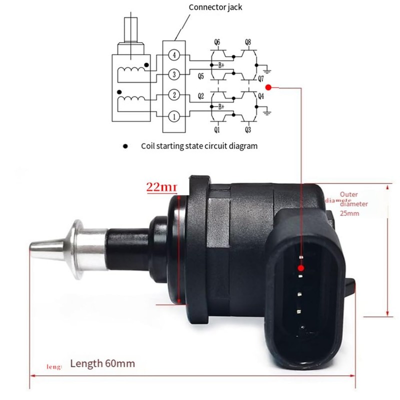 Aswalling HQ22G-802C Motorcycle Accessories Electronic Fuel Injection Idle Motor Stepper
