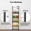 BUKFEN 6-Tier Slim Corner Shelf, Spice Rack Next to Fridge