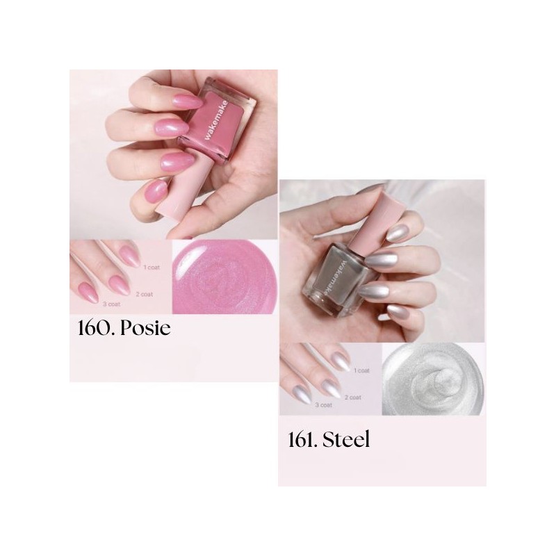 WAKEMAKE Nail Gun Daily 8ml [25SS], Color:161 Steel