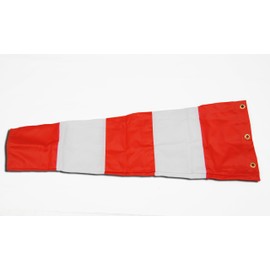 Airport Windsock Corporation 8" X 36" Orange and White Replacement Windsock 100% USA Made
