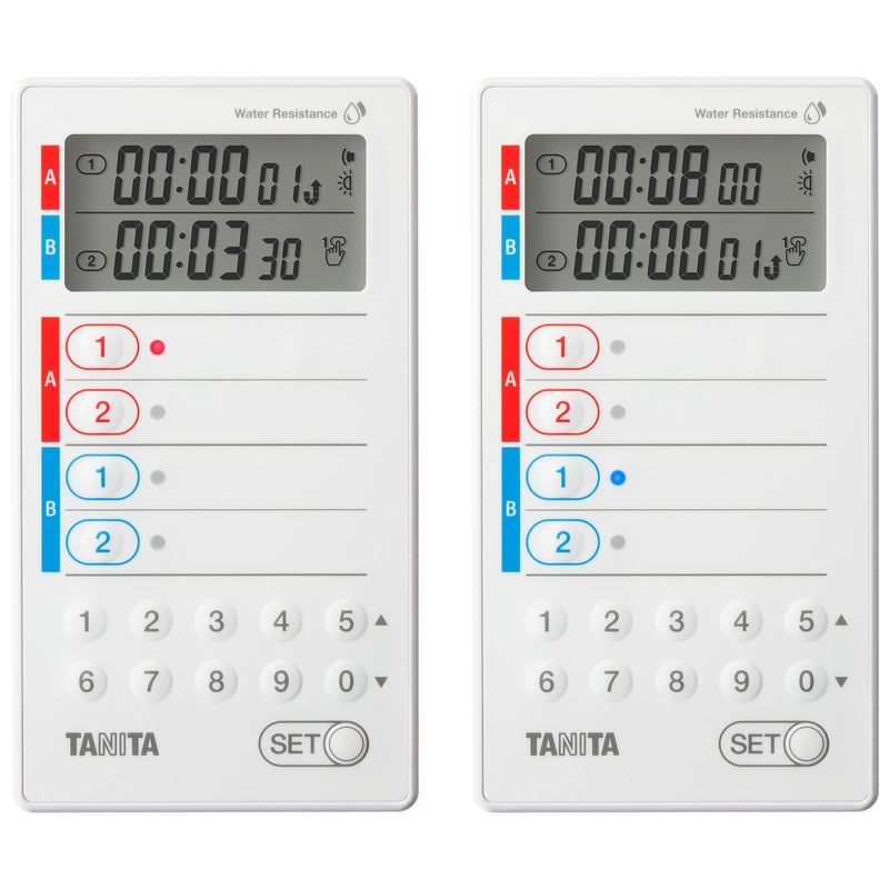 Tanita TD-428-WH Industrial Digital Timer, Washable Type, 100 Hours, White