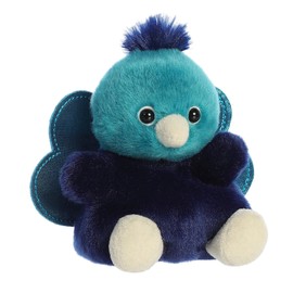 Aurora® Adorable Palm Pals™ Elton Peacock™ Stuffed Animal - Fun Collectible Plush for Kids and Adult Collectors - Perfect for Decorating Rooms and Birthday Gifts - Blue 5 Inches