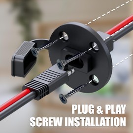 MADCATZ 5 PCS - 2 Feet of 2 Pin SAE Socket Sidewall Port, 10 AWG SAE Cable Quick Connect Panel Mount Universal Flush-Mountable Connector for Solar Generator Battery Charger