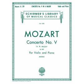 Mozart Concerto No 5 in A K.219 Violin and Piano Score and Parts 050258420
