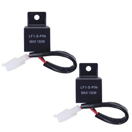 BlueXP Pack of 2 LED Indicator Relays 2-Pin 12 V Universal LED Motorcycle Indicator Relay Load Independent Indicator Relay Indicator Relay Indicator Relay Flashing Frequency Control Relay for