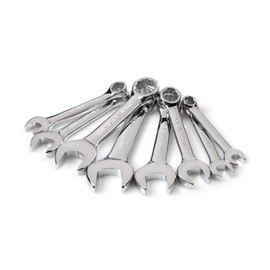 TEKTON Stubby Combination Wrench Set with Roll-up Storage Pouch, Inch, 5/16-Inch - 3/4-Inch, 8-Piece | WRN01086
