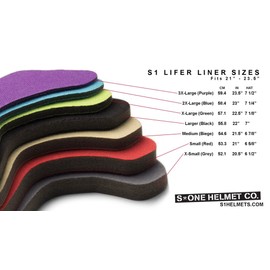 S1 Lifer Helmet Sizing Liner - Small (21") - Compatible with Lifer, Visor, Mega, Mini, Retro Helmets