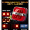 Upgraded Wireless Trailer Lights Magnetic, Rechargeable Tow Light Kit with