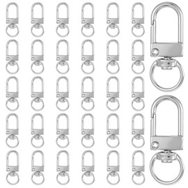 50PS Silver Lobster Claw Clasps,Swivel Clasp with Swivel Hook for DIY Crafts, Lobster Claw Clasps, Wallets, Backpack Charms and Jewelry Making