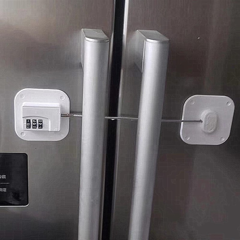 Fridge Code Lock Child Safety Cabinet Latch Stick Cable Window