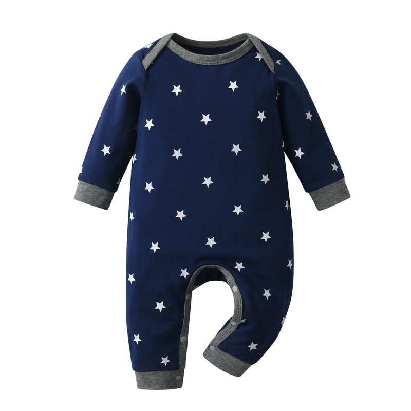 Tearfuty Newborn Baby Boy Rompers Cotton One Piece Jumpsuit Long