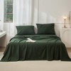JIYUAN 100% Washed Cotton Sheet Set 4PCS Comfy Simple Style